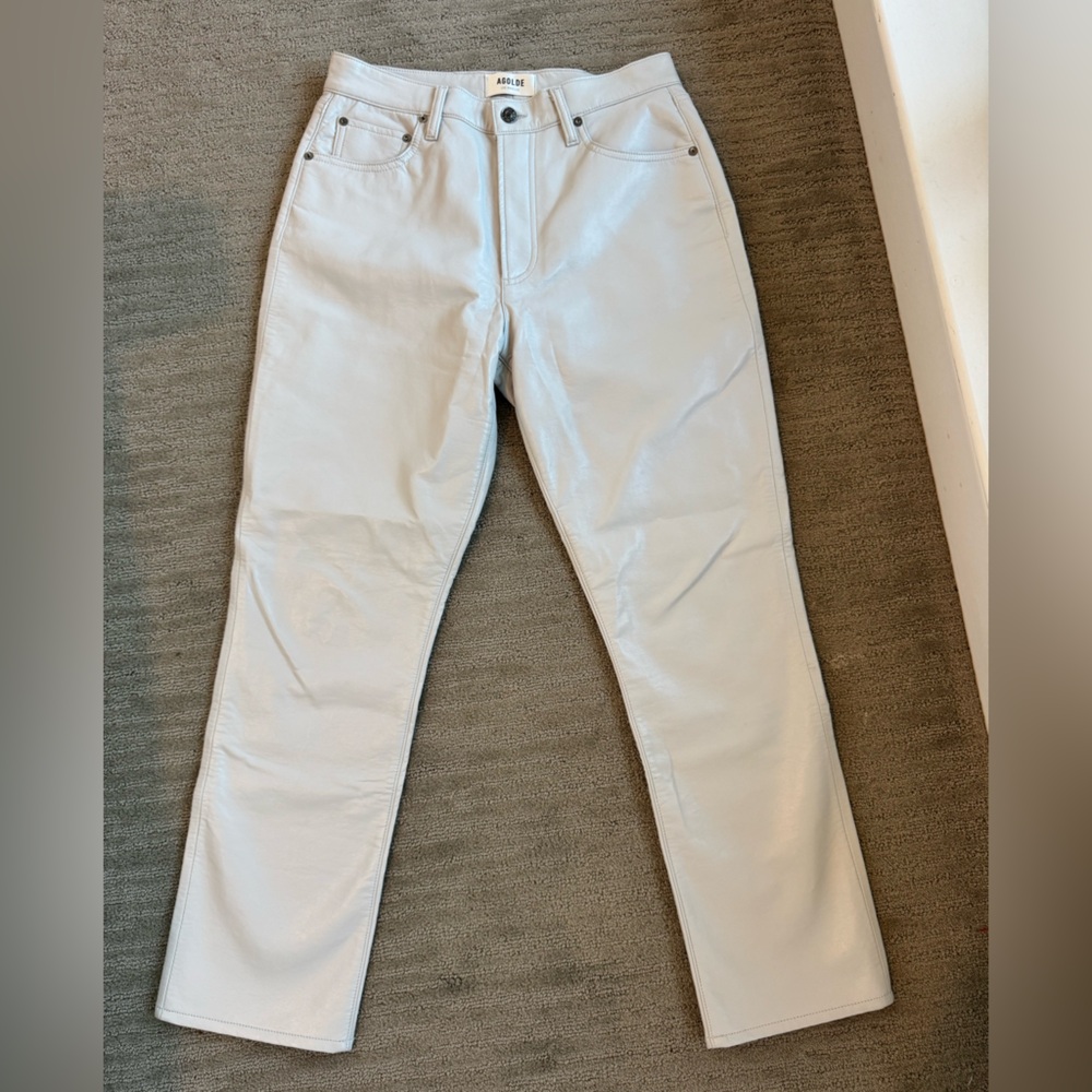 AGOLDE White Leather Pant Size 29